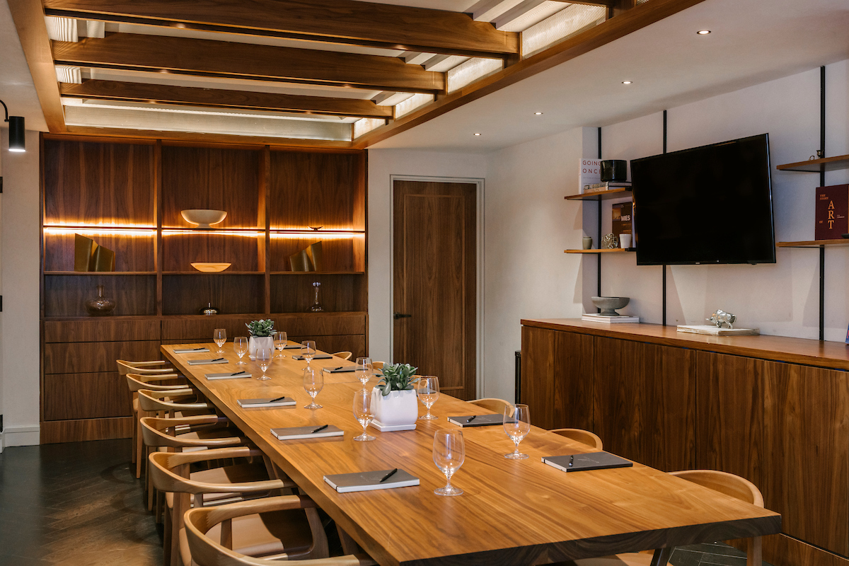 boardroom for private booking in Walker Hotel Tribeca