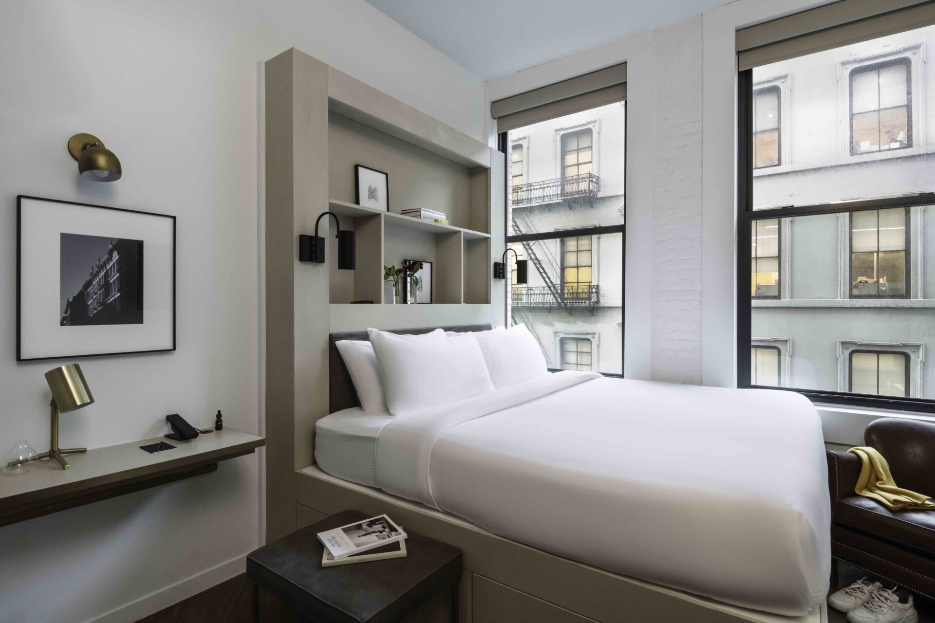 king hotel room at walker hotel tribeca in downtown new york